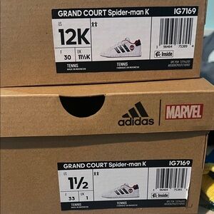adidas Kids Grand Court Spider-Man Sneakers - White and Black